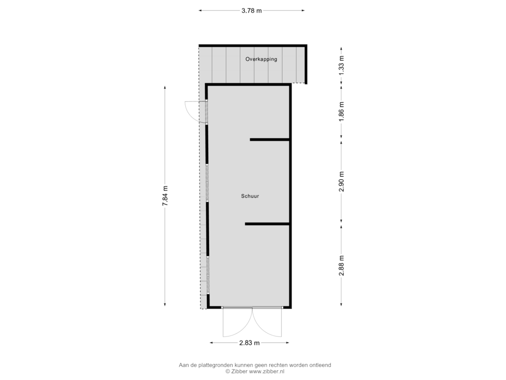 Bekijk plattegrond van Schuur van Dorpsstraat 21