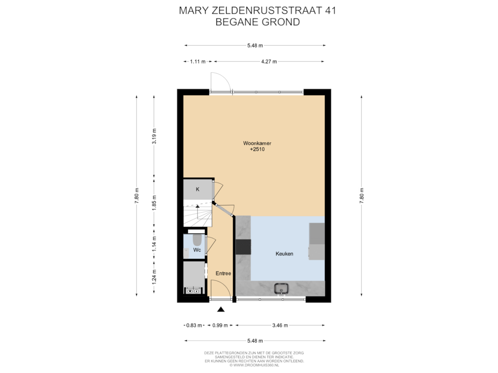 Bekijk plattegrond van Begane Grond van Mary Zeldenruststraat 41