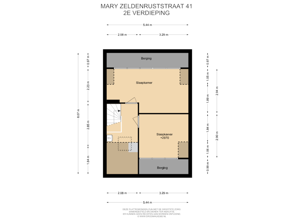 Bekijk plattegrond van 2E Verdieping van Mary Zeldenruststraat 41