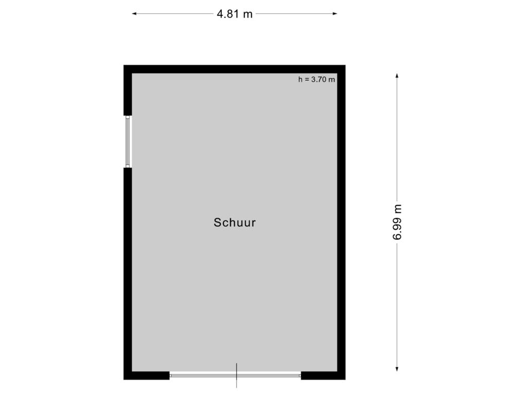 Bekijk plattegrond van Schuur van Zuid Zijperweg 57