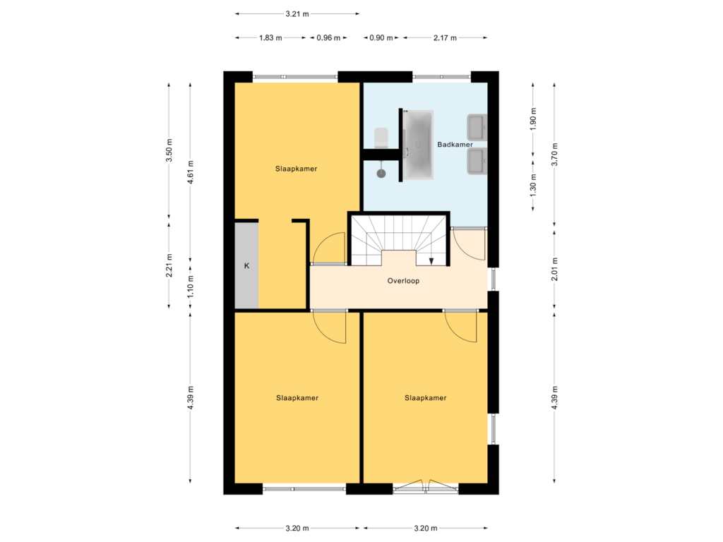 Bekijk plattegrond van 1e Verdieping van Vossenbeek 22