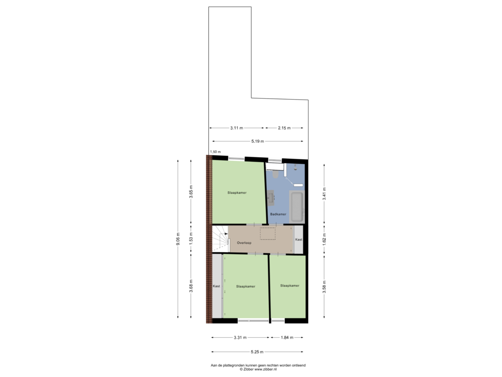 Bekijk plattegrond van Eerste verdieping van Langenoordstraat 118