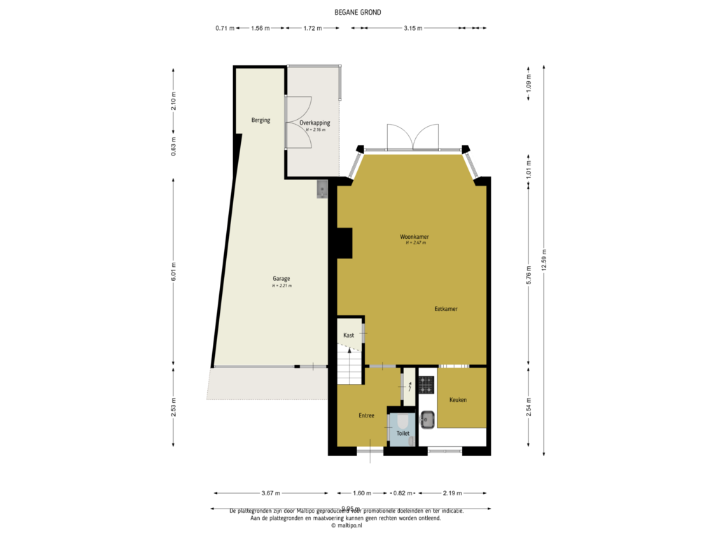 Bekijk plattegrond van Begane grond van Boomkamp 27