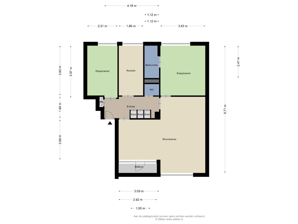 View floorplan of Appartement of Dosiostraat 28