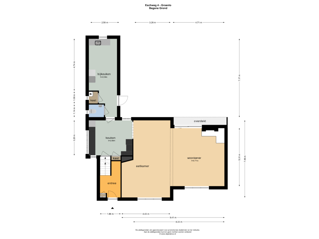 View floorplan of BEGANE GROND of Eschweg 4