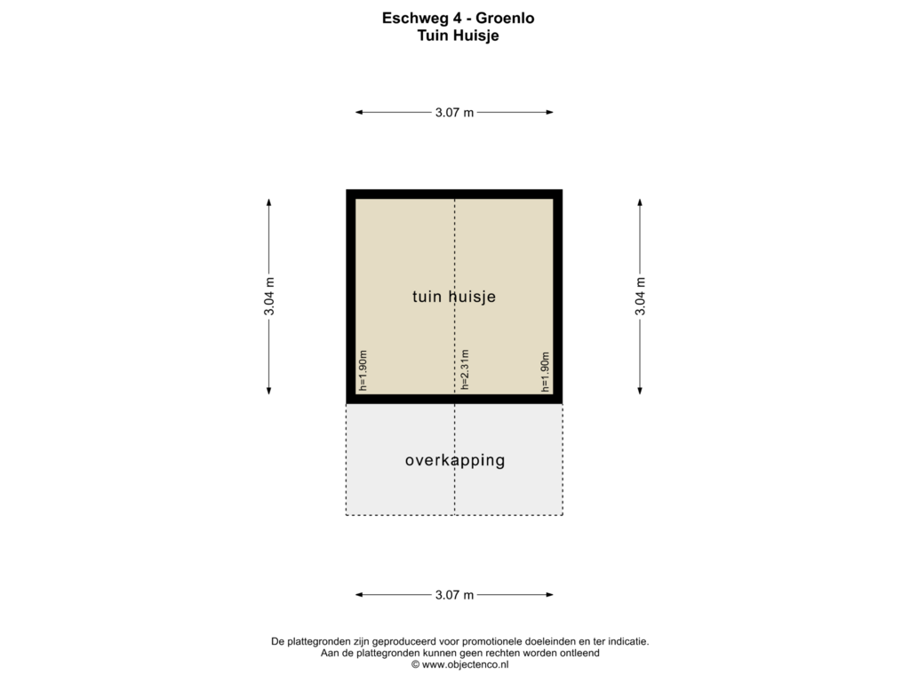 View floorplan of TUIN HUISJE of Eschweg 4