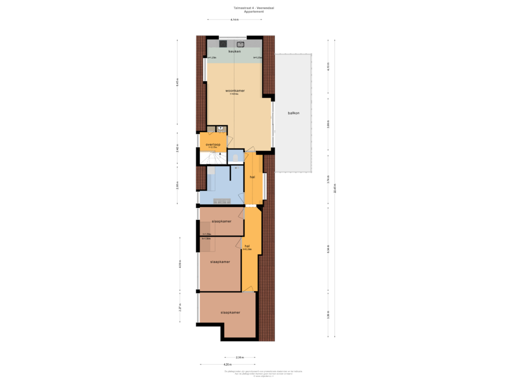 View floorplan of APPARTEMENT of Talmastraat 4