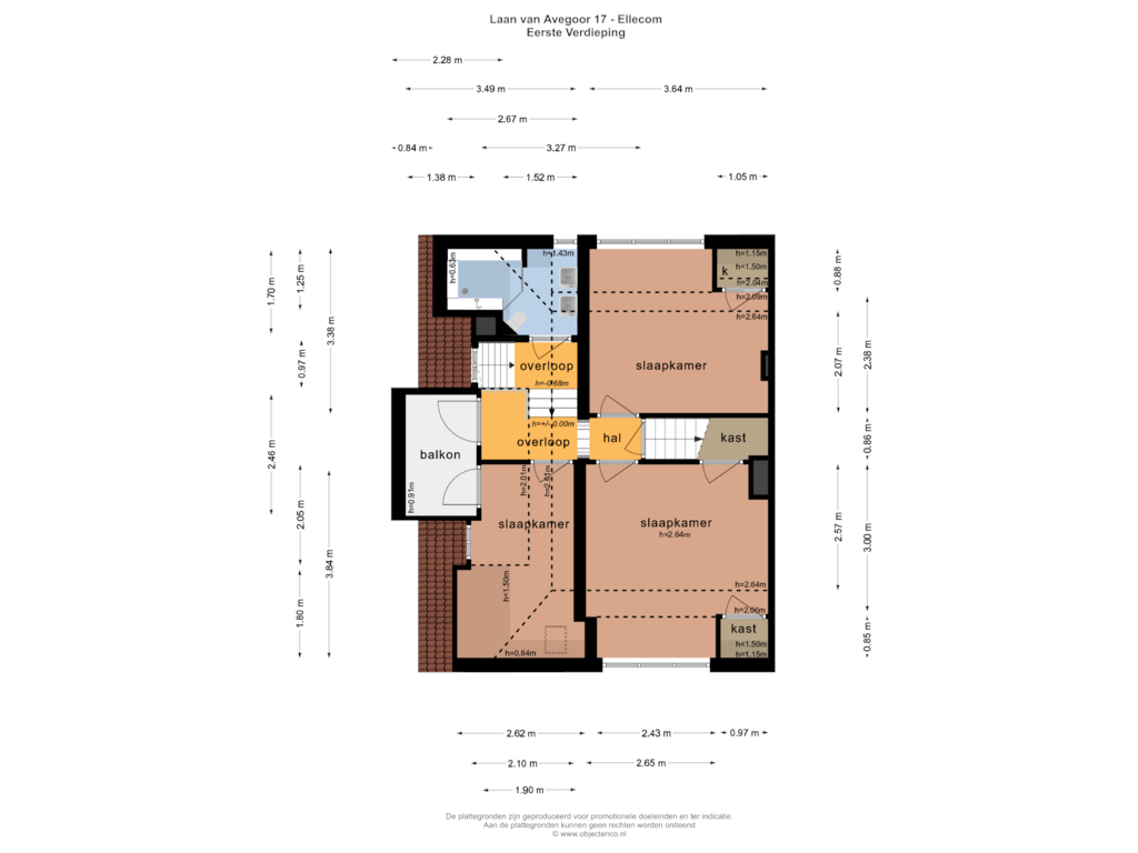 Bekijk plattegrond van EERSTE VERDIEPING van Laan van Avegoor 17