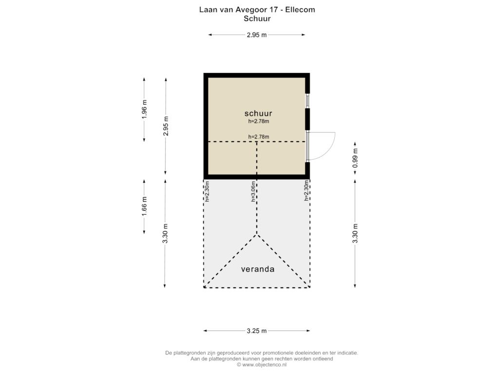 Bekijk plattegrond van SCHUUR van Laan van Avegoor 17