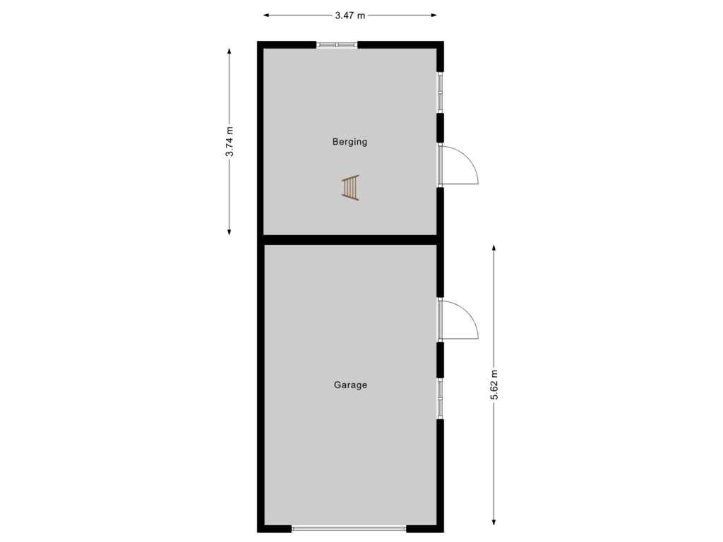 View floorplan of Garage of Bergstraat 8