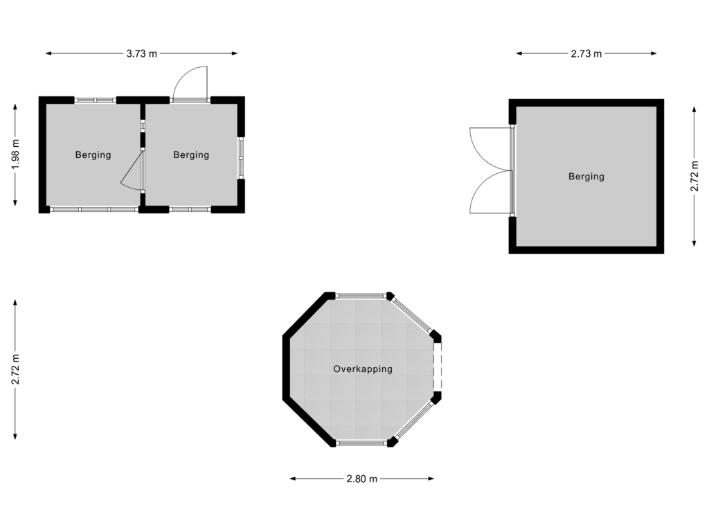 View floorplan of Berging of Bergstraat 8