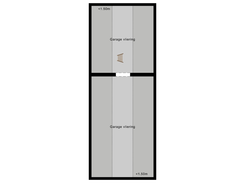 View floorplan of Garage Vliering of Bergstraat 8