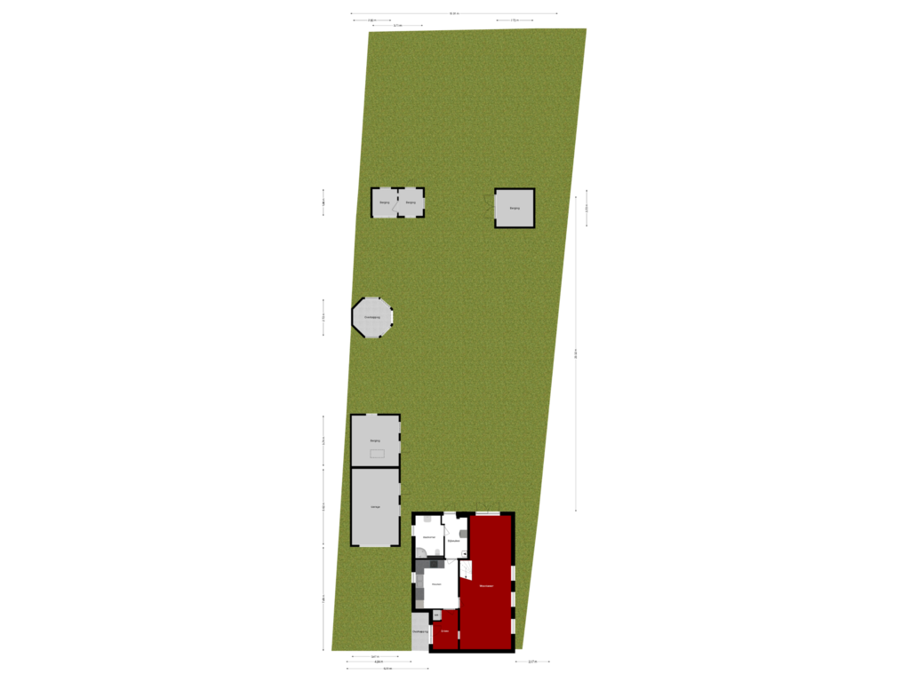 View floorplan of Situatie of Bergstraat 8