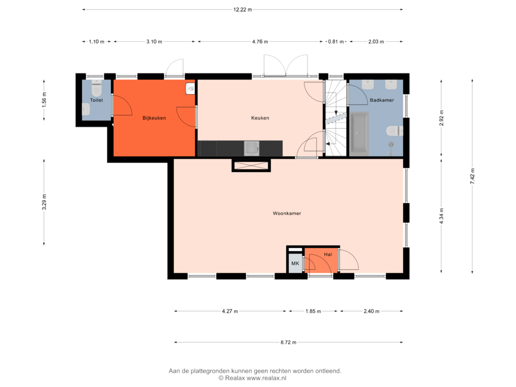 Bekijk plattegrond van Begane grond van Dorpsstraat 24