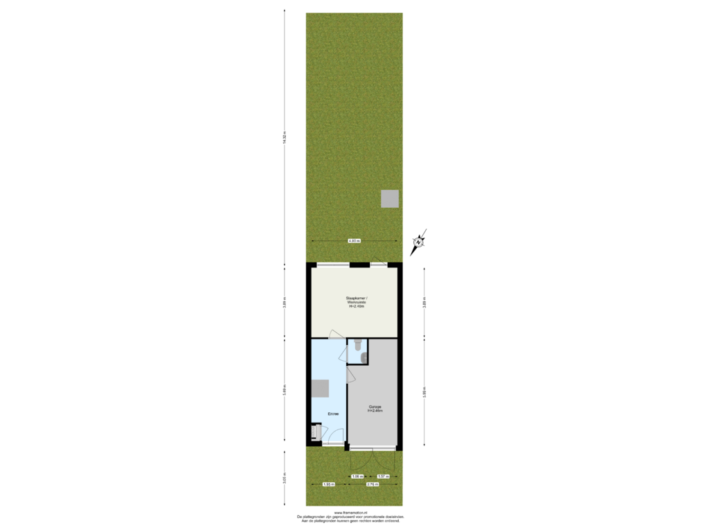 Bekijk plattegrond van Begane grond tuin van Prins Alexanderlaan 136