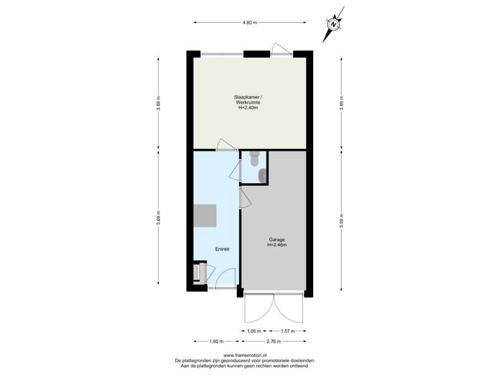 Bekijk plattegrond van Begane grond van Prins Alexanderlaan 136