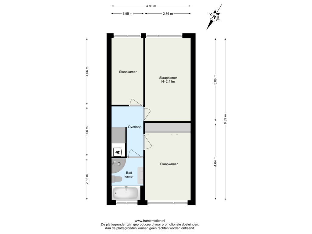 Bekijk plattegrond van Verdieping 2 van Prins Alexanderlaan 136