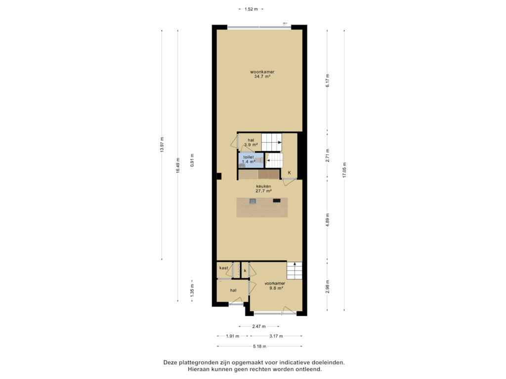 View floorplan of Begane grond of Madridstraat 37