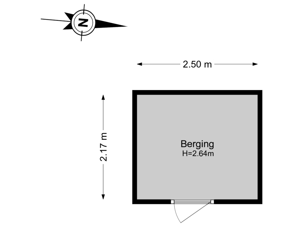 View floorplan of Berging of Vondelweg 130