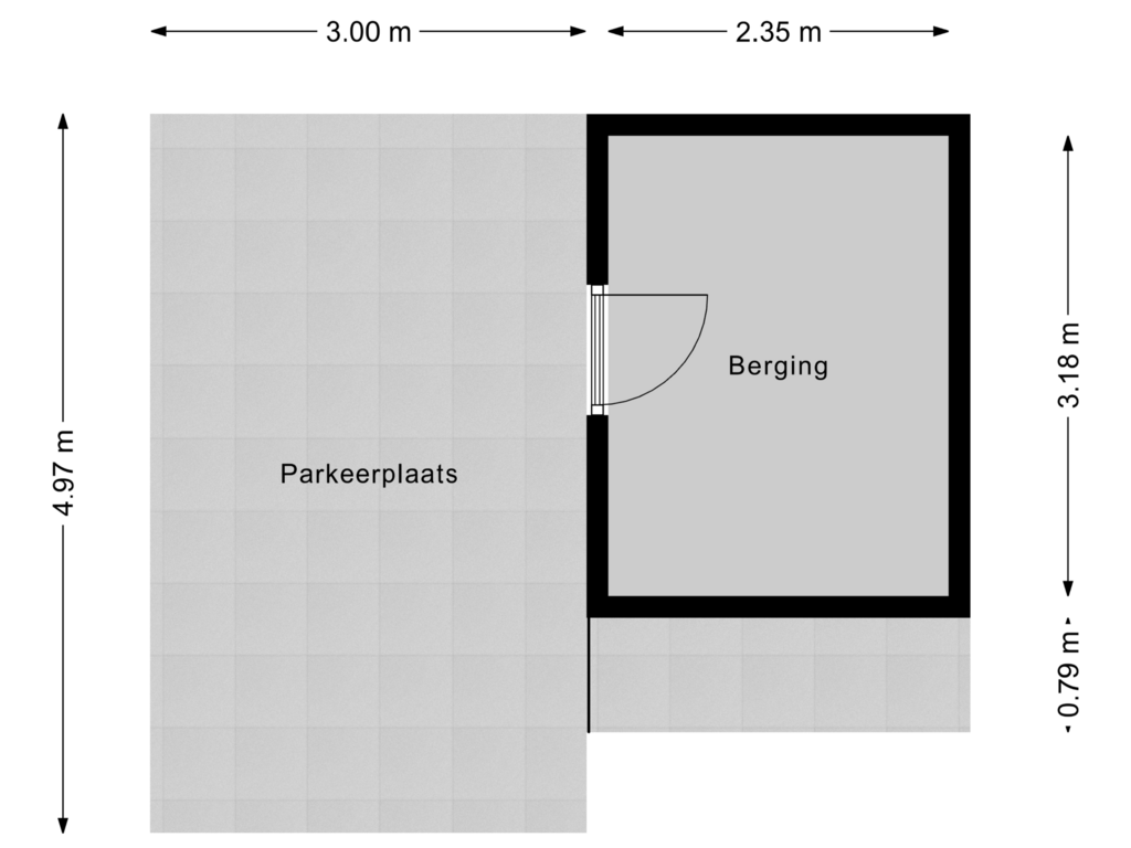 Bekijk plattegrond van Berging van Diamantstoep 23