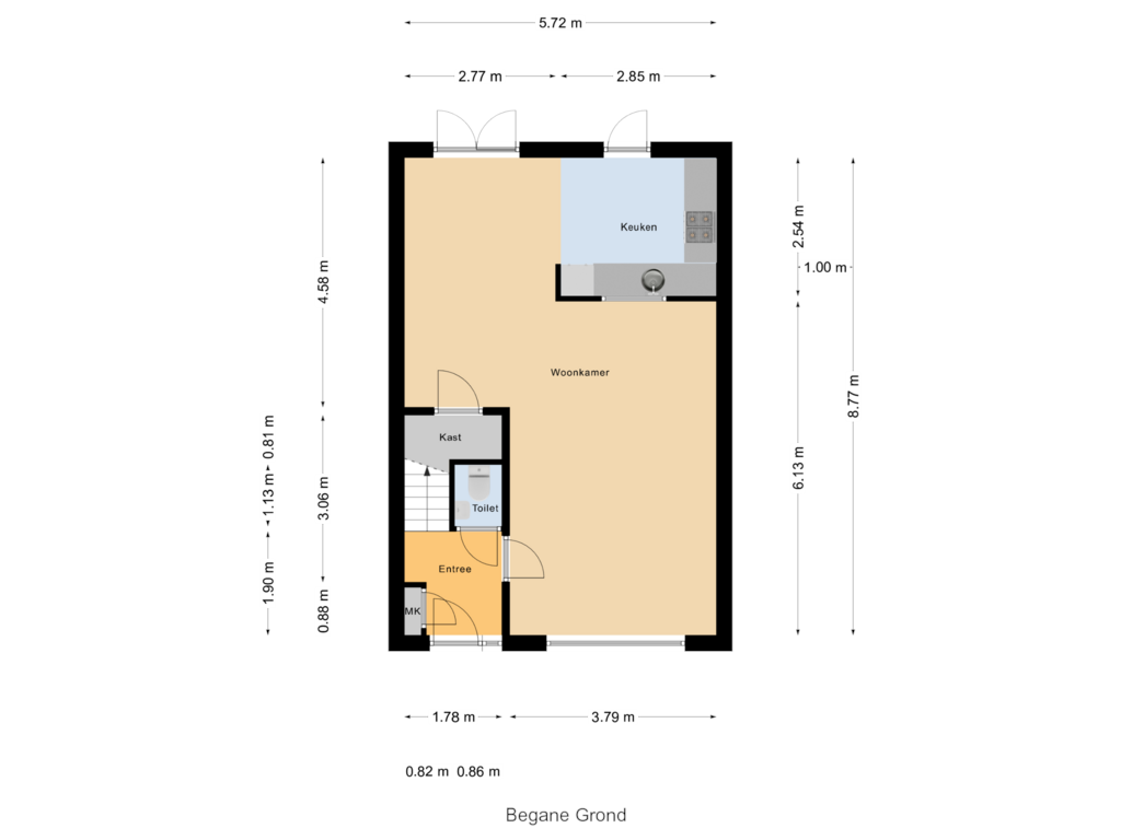 Bekijk plattegrond van Begane Grond van Pensionarispad 10