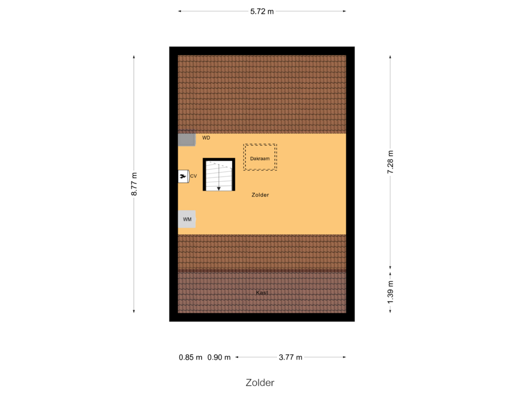 Bekijk plattegrond van Zolder van Pensionarispad 10