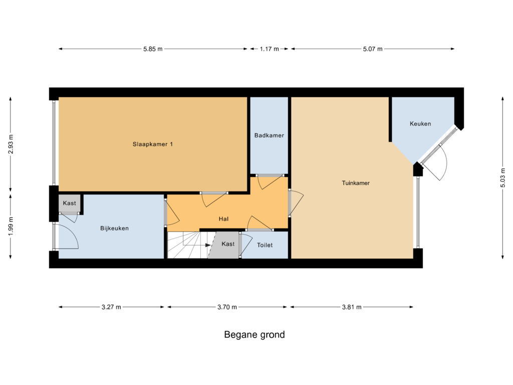 Bekijk plattegrond van Begane grond van Westerschelde 10