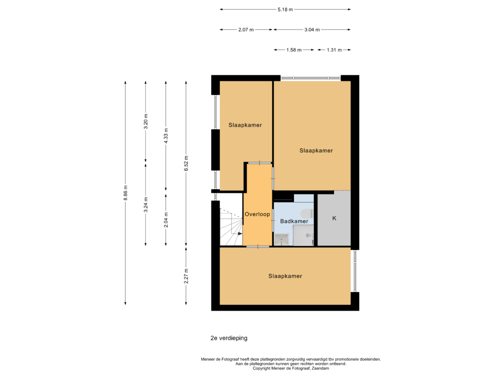 Bekijk plattegrond van 2e verdieping van Duijves Weer 2