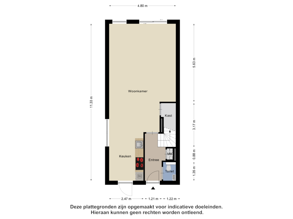 View floorplan of Begane Grond of Salome Stickenstraat 14