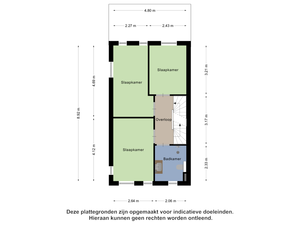 View floorplan of Eerste Verdieping of Salome Stickenstraat 14