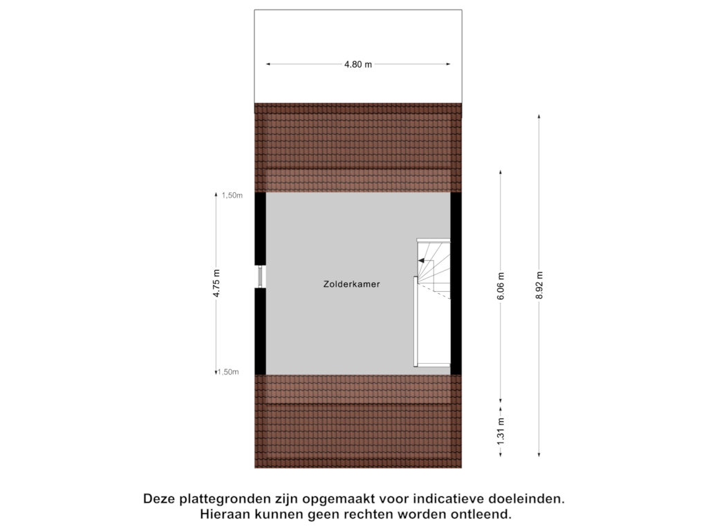 View floorplan of Tweede Verdieping of Salome Stickenstraat 14