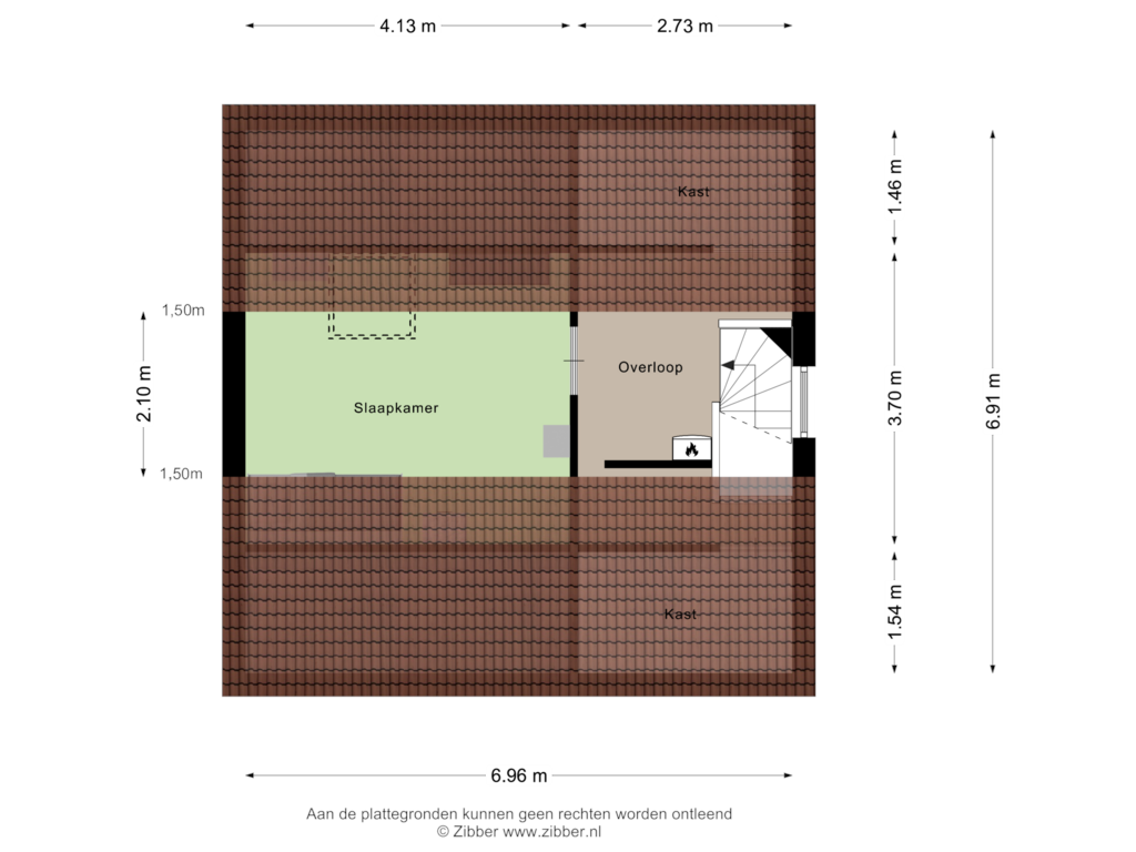 View floorplan of Zolder of Stentorlaan 43