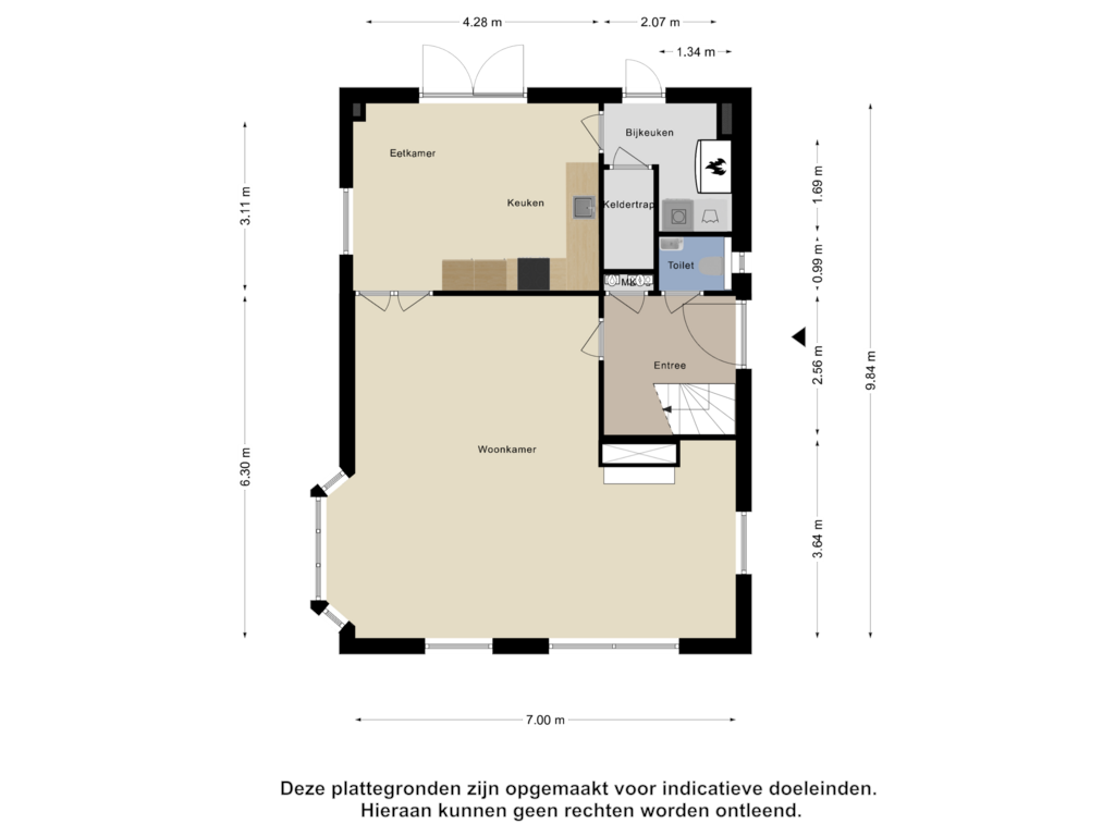 View floorplan of Begane Grond of Ruitersveldweg 15