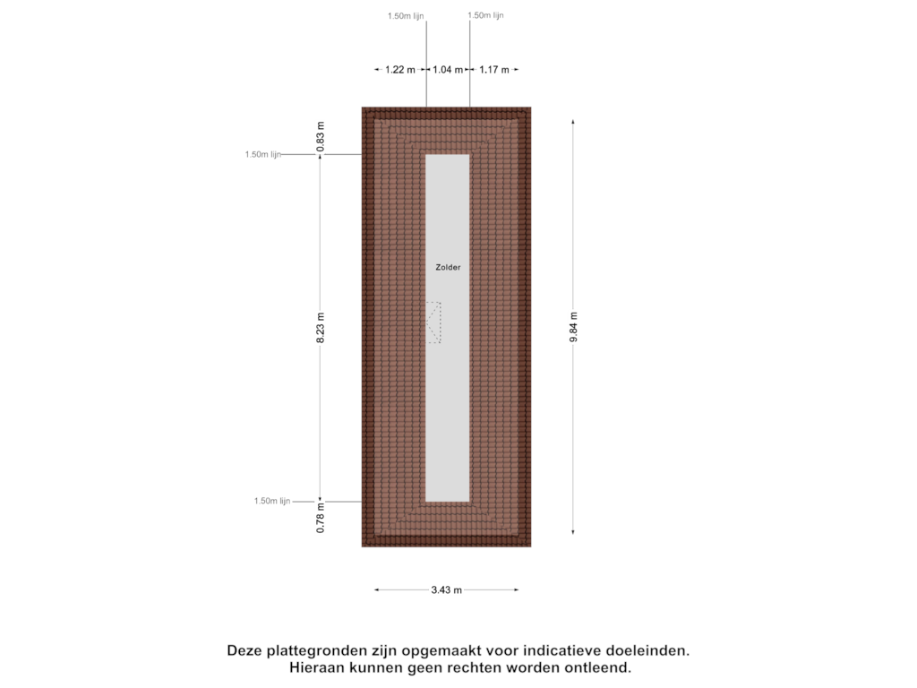 View floorplan of Zolder of Ruitersveldweg 15