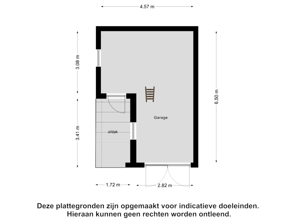 View floorplan of Garage of Ruitersveldweg 15