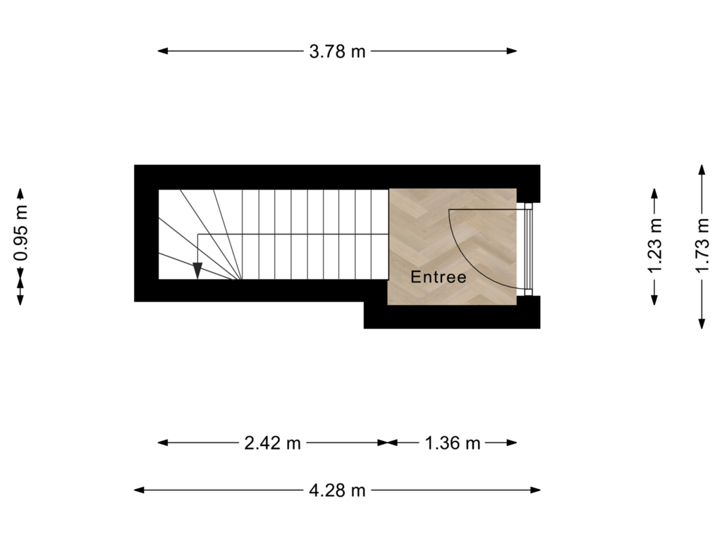 View floorplan of Opgang of Ermelostraat 170