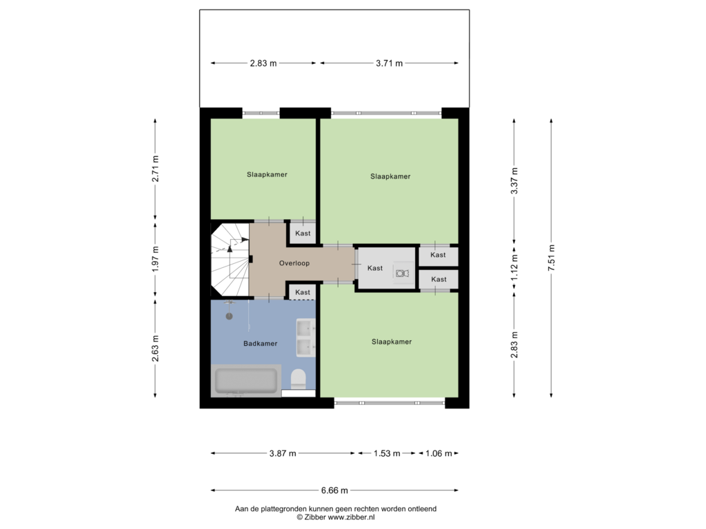 Bekijk plattegrond van Eerste Verdieping van St Gertrudislaan 19