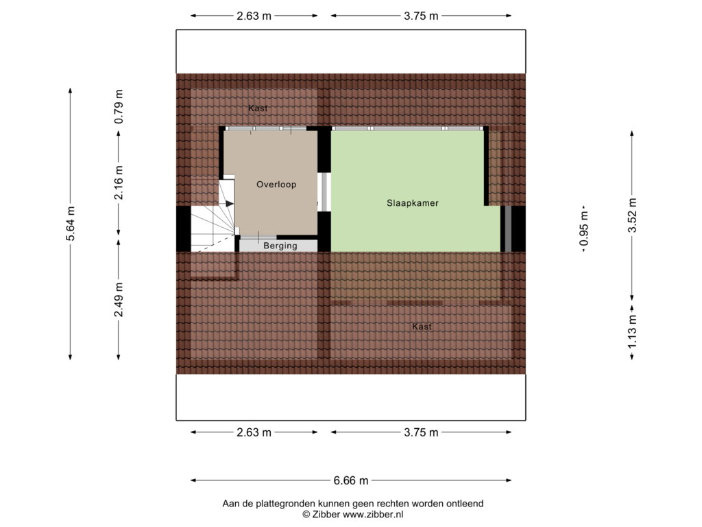 Bekijk plattegrond van Zolder van St Gertrudislaan 19