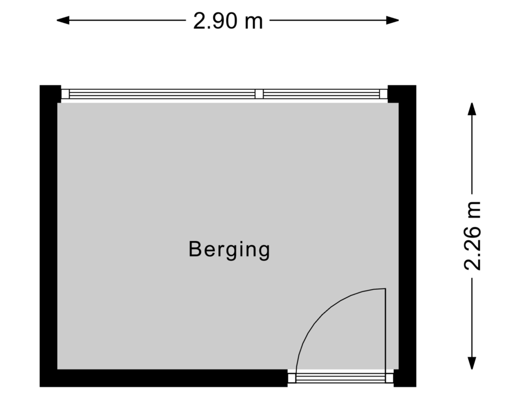 Bekijk plattegrond van Berging van Zandveldstraat 36