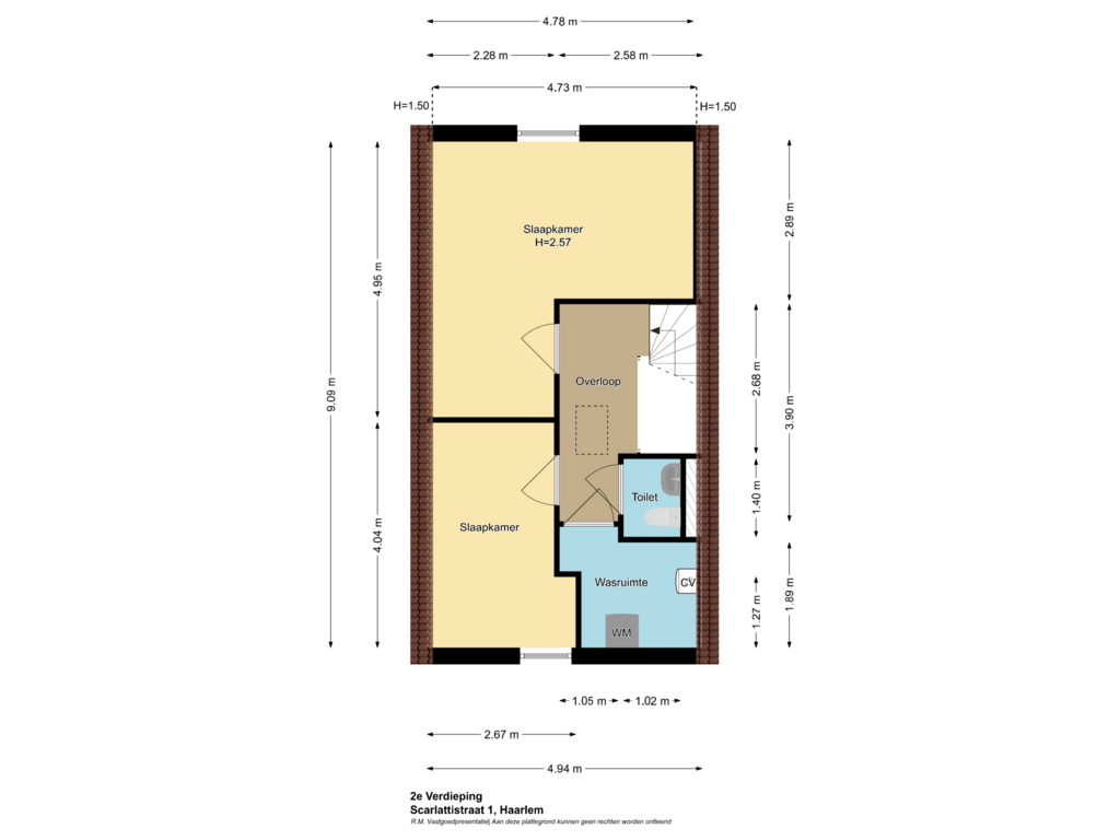 View floorplan of 2e Verdieping of Scarlattistraat 1