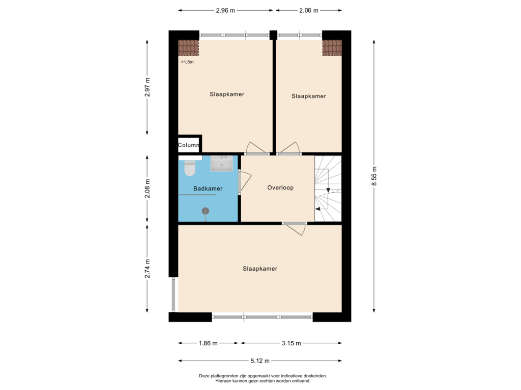 View floorplan of Eerste Verdieping of Dammersboog 44