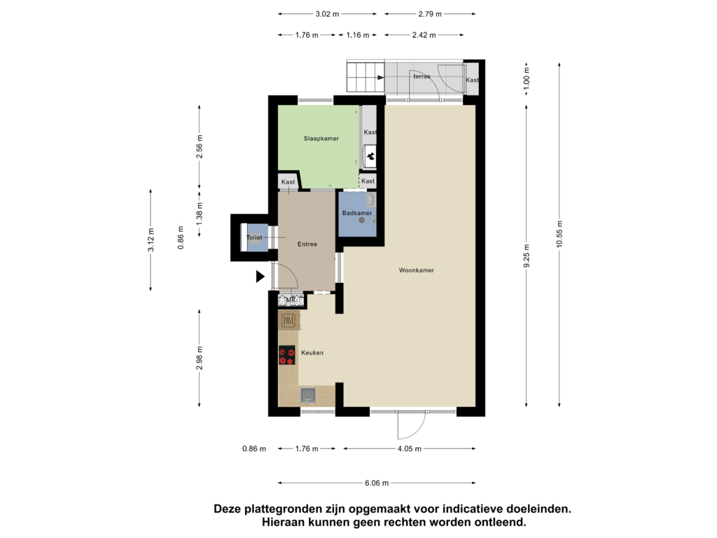 View floorplan of Begane Grond of IJsselkade 2-B