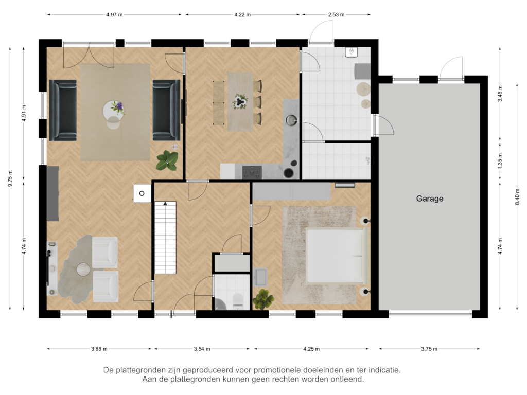 View floorplan of Begane grond of Groenstraat 9-A