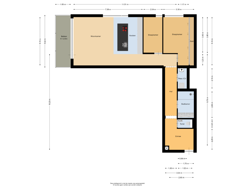 View floorplan of Appartement of Strevelsweg 875