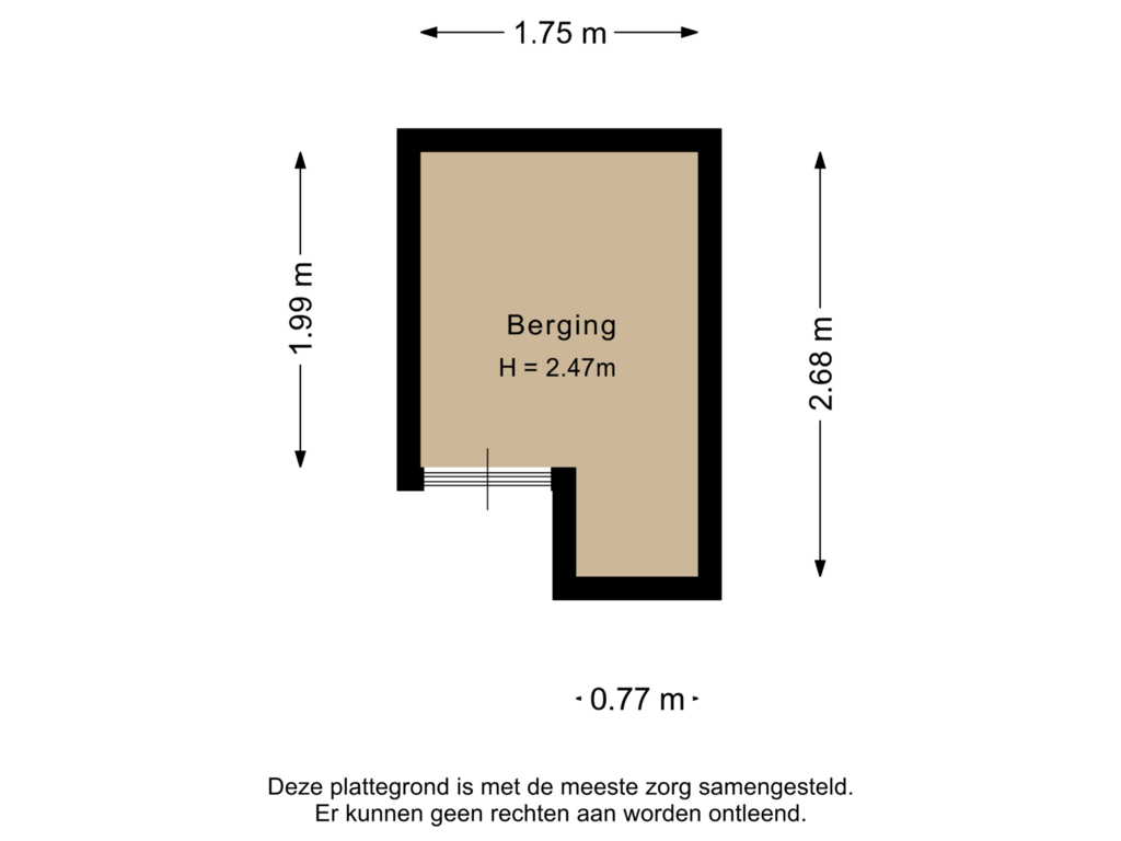 View floorplan of Berging of Strevelsweg 875