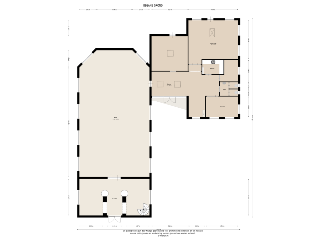 Bekijk plattegrond van Begane grond van Hogestraat 20