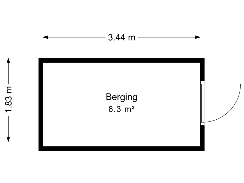 View floorplan of Berging of Wieldraaierstraat 19