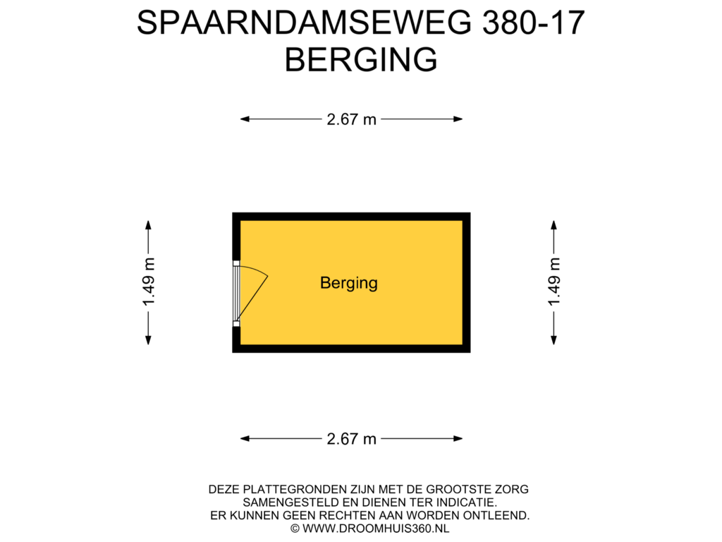 Bekijk plattegrond van Berging van Spaarndamseweg 380-0017