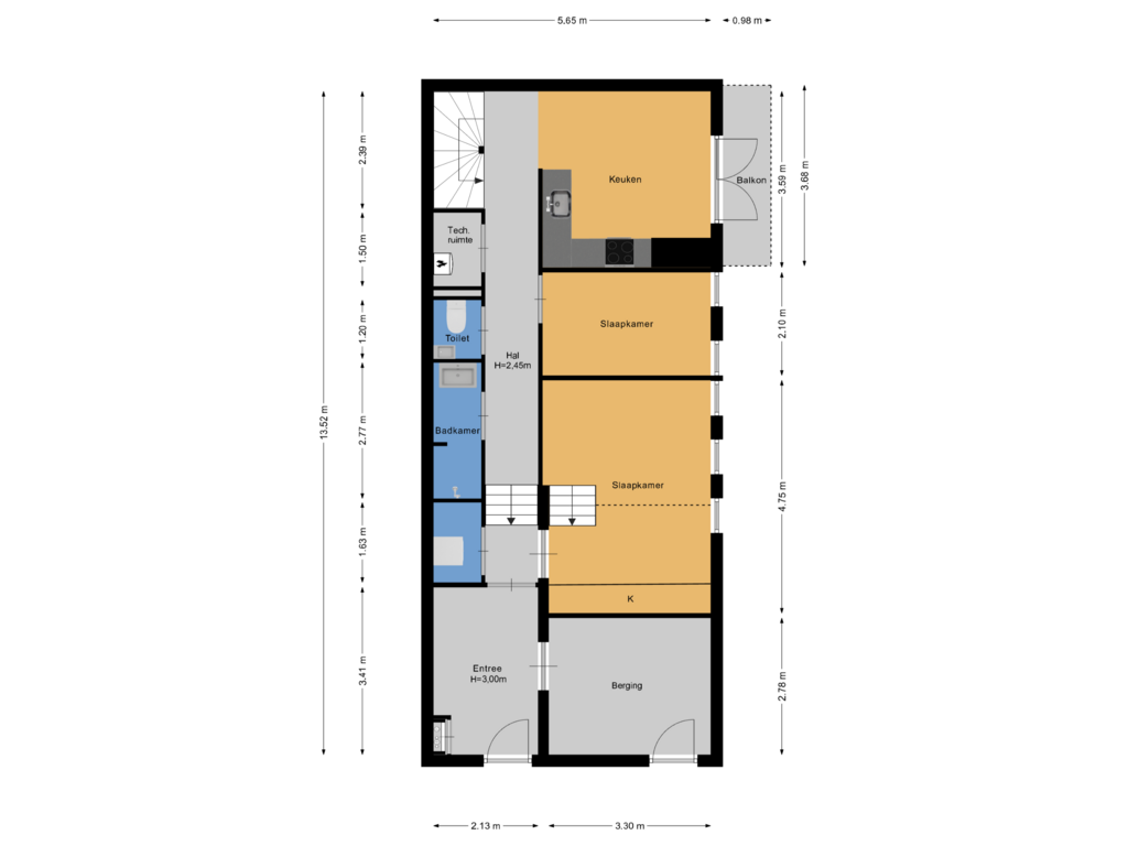 Bekijk plattegrond van Begane grond van Cubahof 11