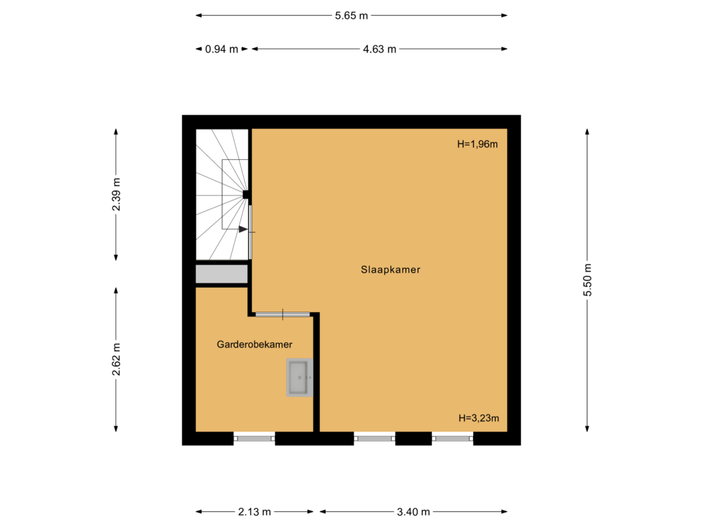 Bekijk plattegrond van Tweede verdieping van Cubahof 11